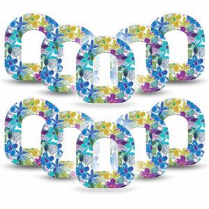 10-Pack Watercolor Floral Omnipod Patches Tapes