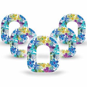 5-Pack Watercolor Floral Omnipod Patches Tapes