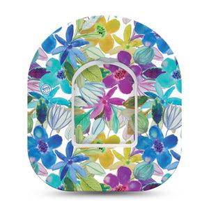 Watercolor Floral Omnipod Patch Single Tape and Sticker
