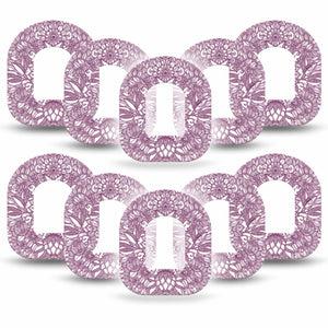 Burgundy Floral Omnipod Overlay Tape, 10-Pack Tapes, Fall Fashion Pod Adhesive