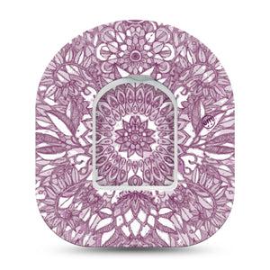 Burgundy Floral Omnipod Overlay Tape, Single, Fall Fashion Pod Adhesive Tape and Sticker