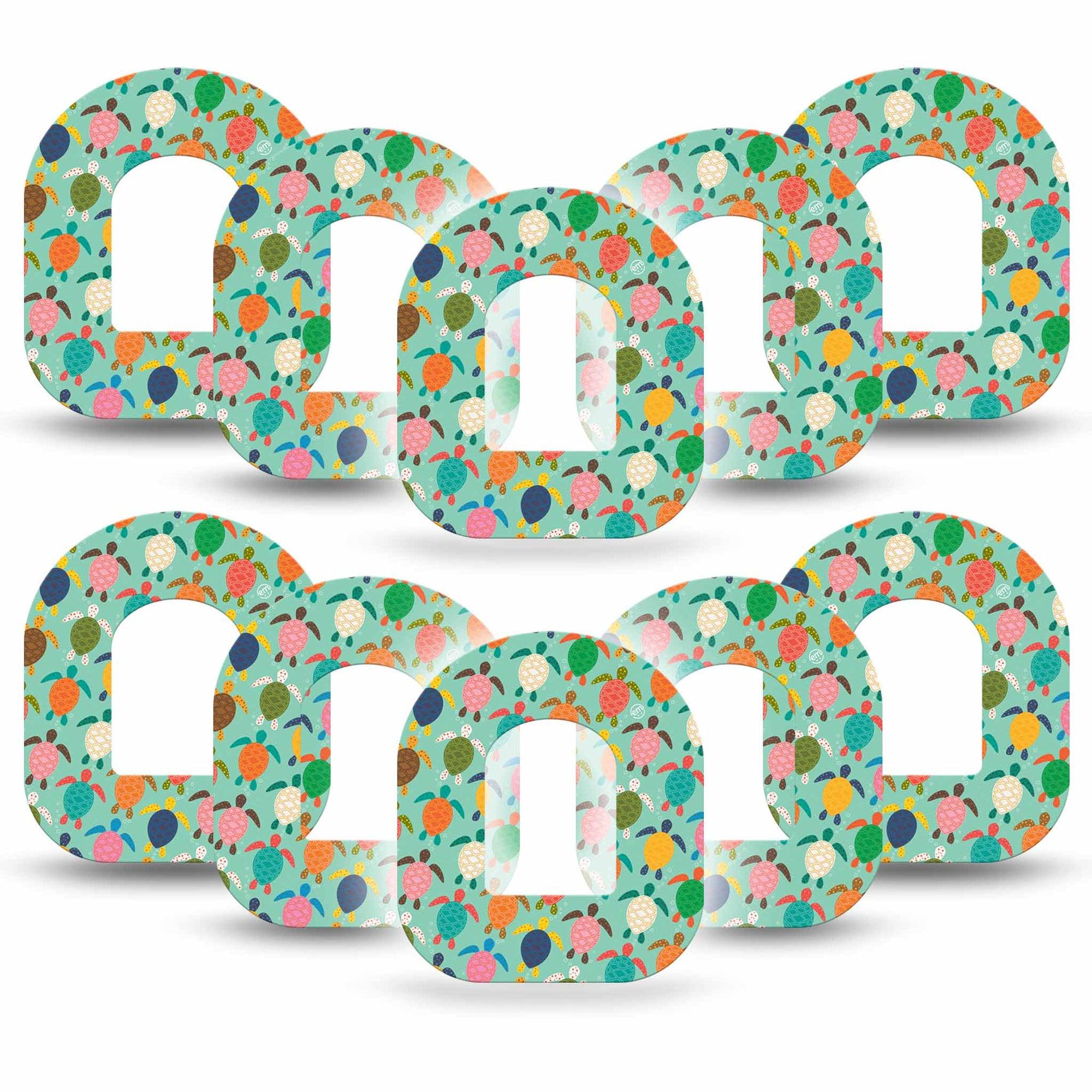 ExpressionMed Sea Turtles Omnipod Tape, 10-Pack Tape Bale Of Turtles Inspired, Adhesive Patch Pump Design