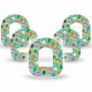 ExpressionMed Sea Turtles Omnipod Tape, 5-Pack Tape Bale Of Turtles Inspired, Adhesive Patch Pump Design
