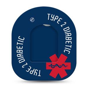 ExpressionMed Type 2 Diabetic Alert Omnipod Full Wrap Center Sticker and Mini Tape Diabetes Awareness Inspired Vinyl Sticker and Tape Design Pump Design