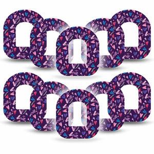 Watercolor Love Omnipod Adhesive Tape, 10-Pack Tape, Valentine's Day Theme Design, Heart and Love