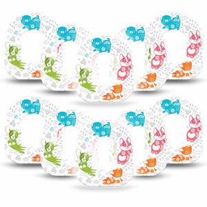 ExpressionMed Gooseberry Puppies Omnipod Adhesive Patch, 10-Pack Tape, Pyrex Puppy Themed CGM Adhesive Tape Design