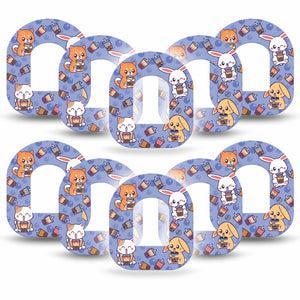 Boba Buddies Omnipod Adhesive Patch, 10-Pack, Animal Design CGM Adhesive Patch