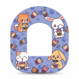 Boba Buddies Omnipod Adhesive Patch, Single Tape, Animal Design CGM Adhesive Patch