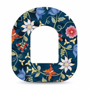 ExpressionMed Floral Folklore Pod Single Tape, Fabled Florals, CGM, Plaster Design Patch