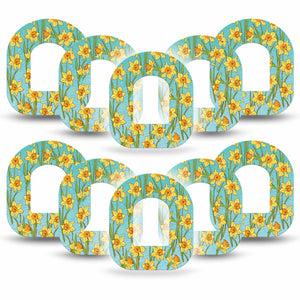 Daffodils Omnipod Tape, 10-Pack, Spring Floral Blooms Inspired, Adhesive Patch Design
