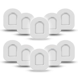 ExpressionMed White Pod Mini Tape 10-Pack, Standard Adhesive Tape Pump Design with Center Stickers