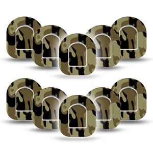 ExpressionMed Camo Pod Mini Tape 10-Pack Stickers and 10-Pack Tapes, Hunting Concealment Plaster Pump Design