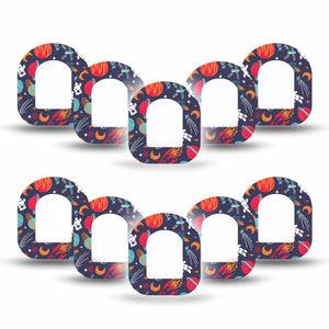ExpressionMed Space Pod Mini Tape 10-Pack, Planetary Pattern Overlay Patch Pump Design