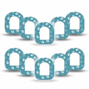ExpressionMed Pawprint Pod Mini Tape 10-Pack, Pet Lover Fixing Ring Tape Pump Design