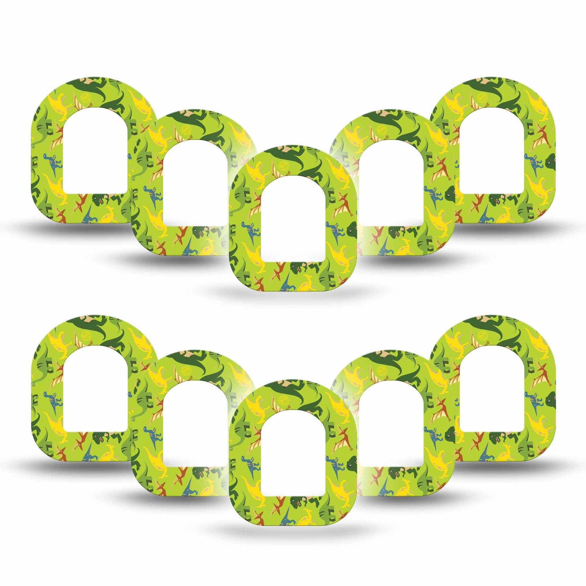 ExpressionMed Daring Dinosaurs Pod Mini Tape 10-Pack Tape, Jurassic Roamers Adhesive Tape Pump Design