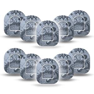 ExpressionMed Dani Pod Mini Tape 10-Pack Stickers and 10-Pack Tapes, Unique Creation Overlay Patch Pump Design