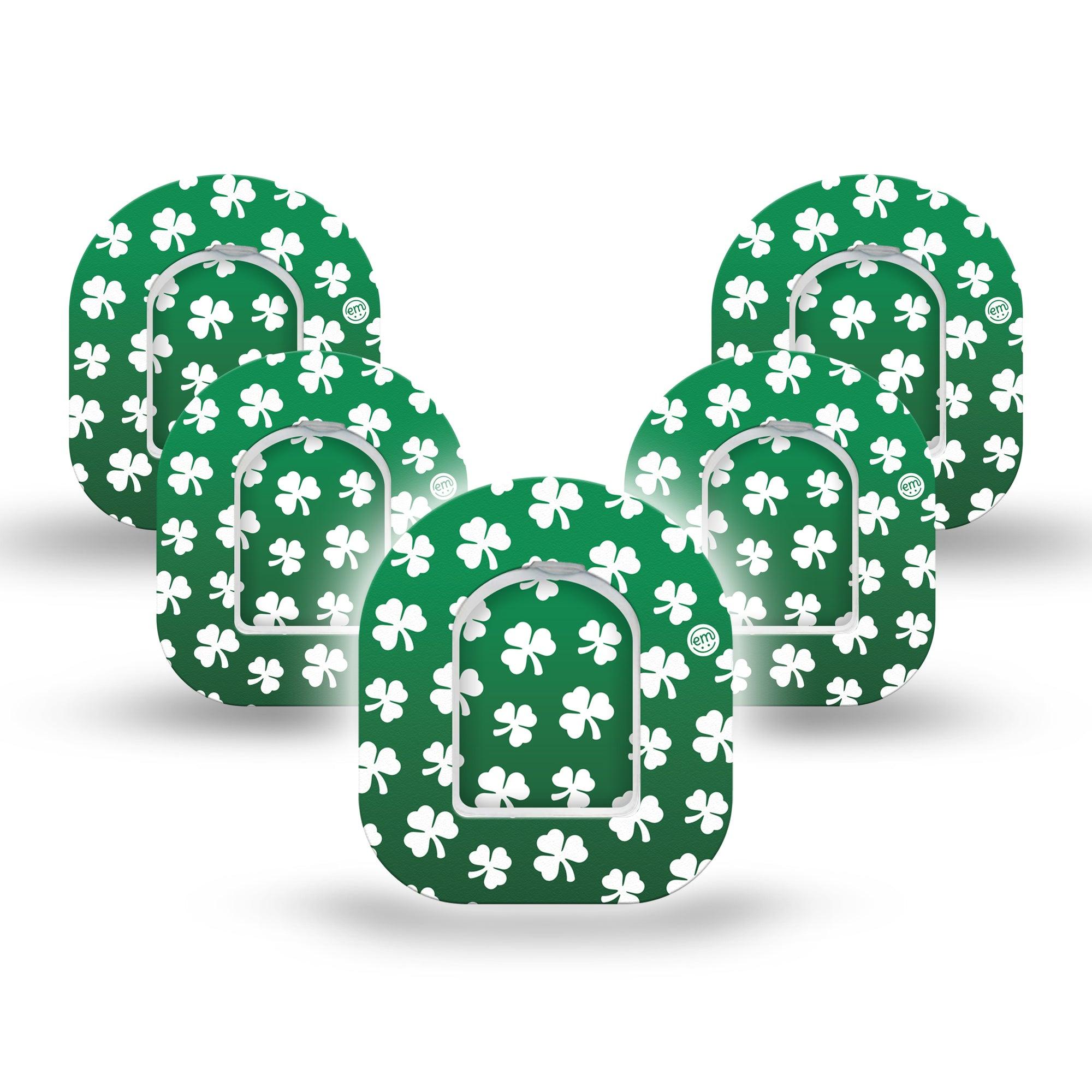 ExpressionMed Shamrock Pod Mini Tape 5 Stickers and 5 Tapes, Celtic Symbol Overlay Tape Pump Design