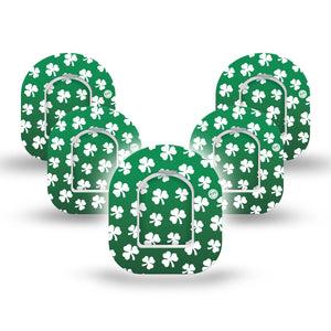 ExpressionMed Shamrock Pod Mini Tape 5 Stickers and 5 Tapes, Celtic Symbol Overlay Tape Pump Design