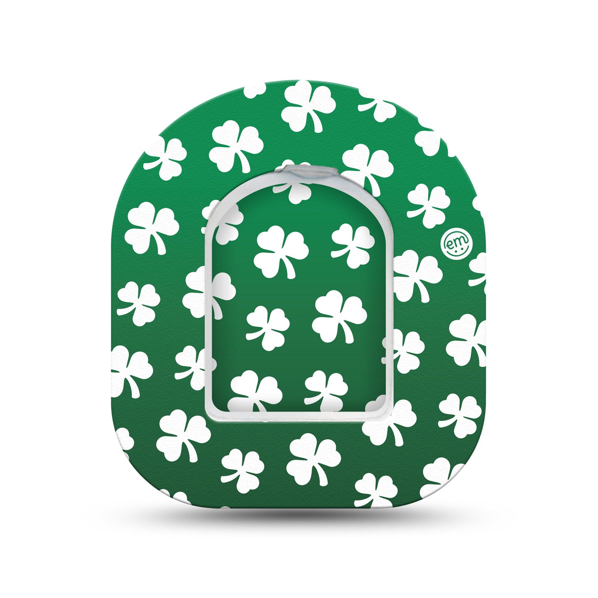 ExpressionMed Shamrock Pod Mini Tape Single Sticker and Single Tape, Emerald Green Overlay Tape Pump Design
