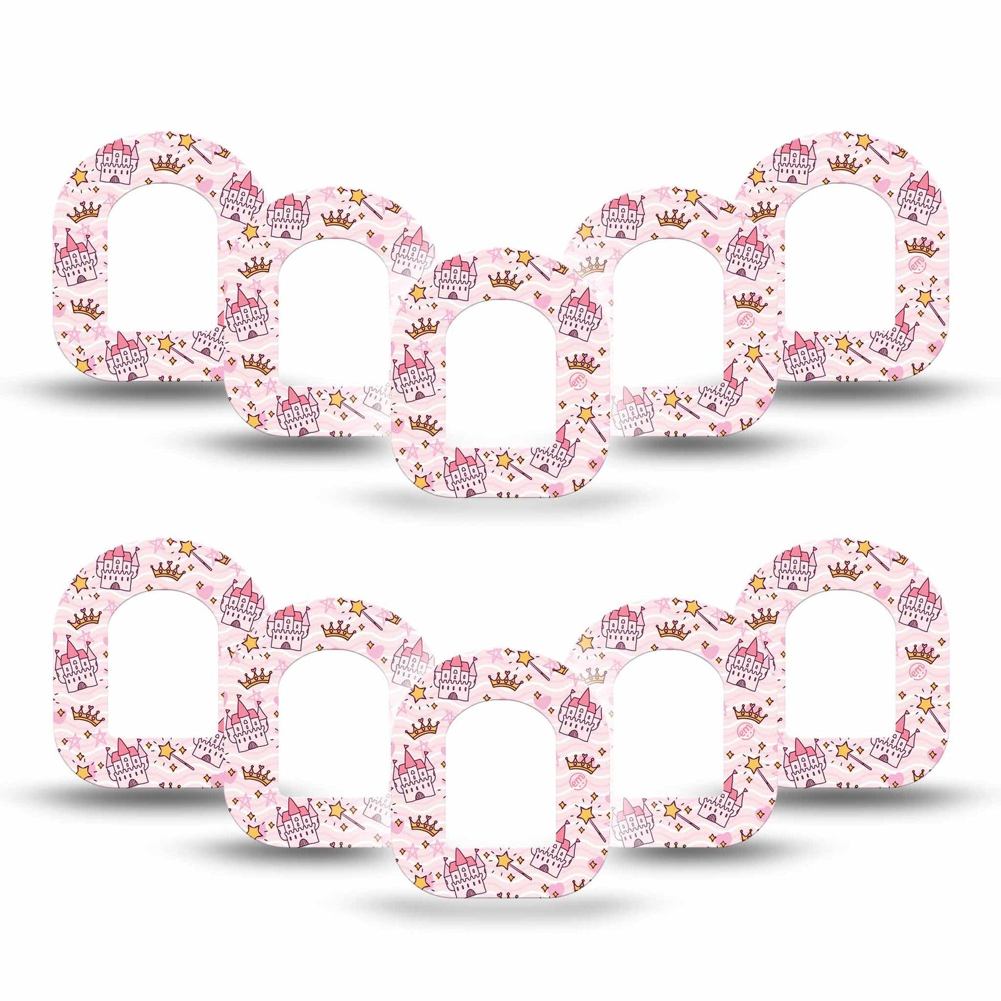 ExpressionMed Castles Pod Mini Tape 10-Pack, Fairytale Fortress Fixing Ring Tape Pump Design