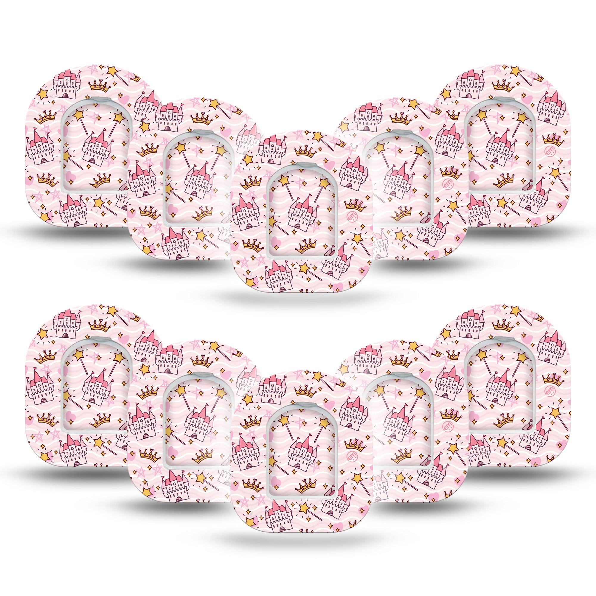 ExpressionMed Castles Pod Mini Tape 10 Stickers and 10 Tapes, Historic Monument Fixing Ring Patch Pump Design