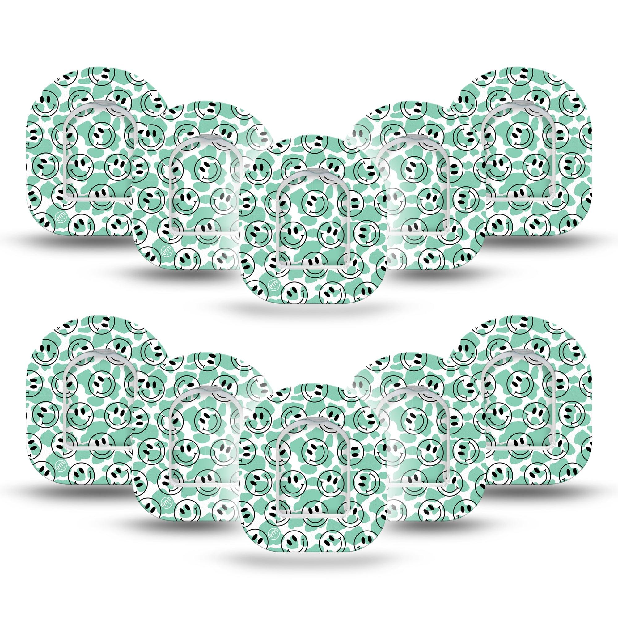 ExpressionMed Happy Cow Print Omnipod Mini Tape, 10-Pack Tape and 10-Pack Sticker Blissful Cow, Adhesive Tape Pump Design