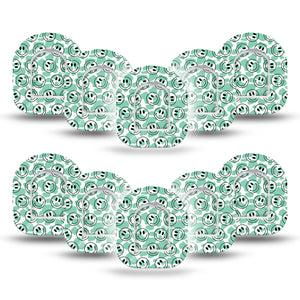 ExpressionMed Happy Cow Print Omnipod Mini Tape, 10-Pack Tape and 10-Pack Sticker Blissful Cow, Adhesive Tape Pump Design