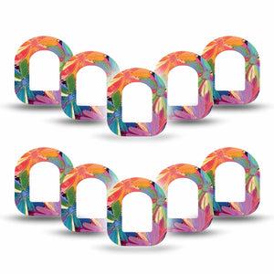 ExpressionMed Flower Song Pod Mini Tape 10-Pack, Floral Melody Fixing Ring Patch Pump Design