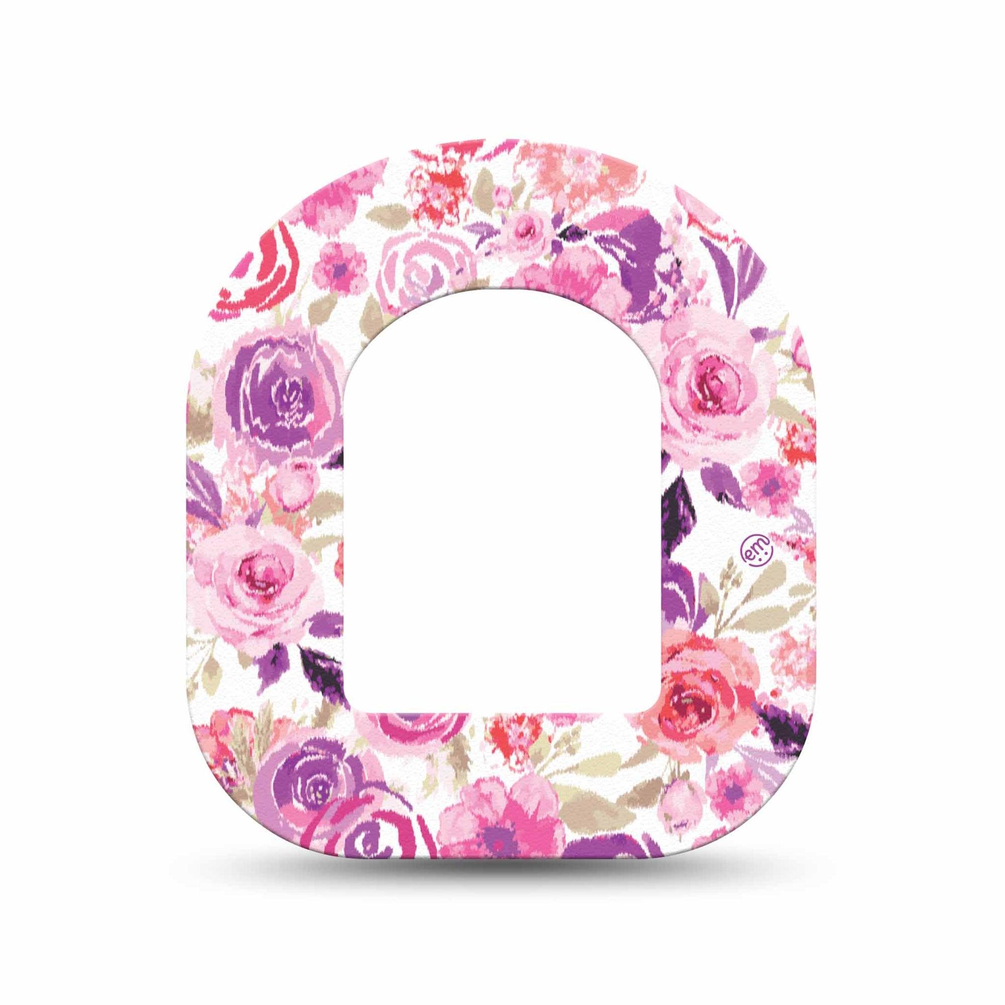 ExpressionMed Romantic Blooms Pod Mini Tape Single Tape, Love-infused Flowers Adhesive Patch Pump Design