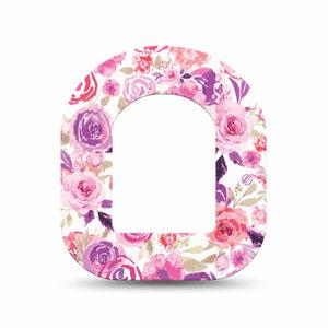 ExpressionMed Romantic Blooms Pod Mini Tape Single Tape, Love-infused Flowers Adhesive Patch Pump Design