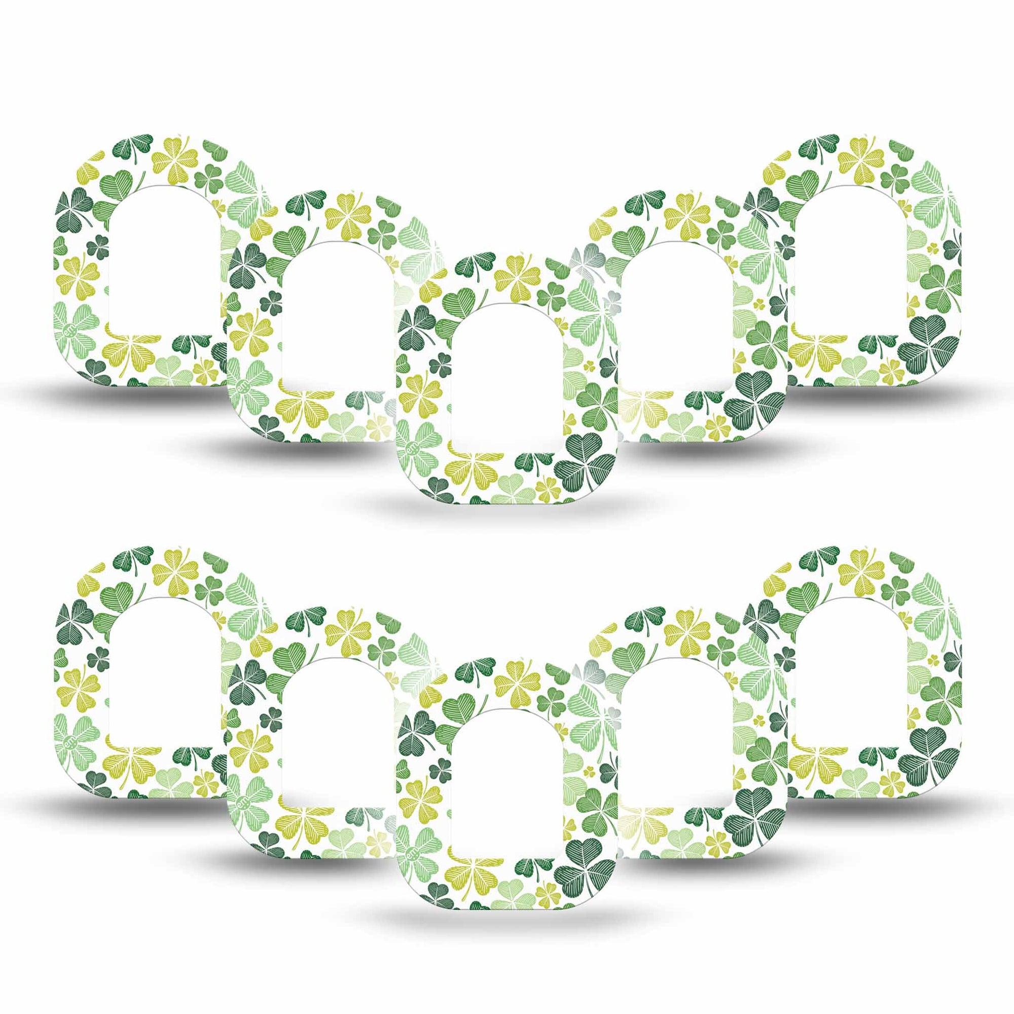 ExpressionMed Clover Pile Omnipod Mini Tape, 10-Pack Tape Clover Petals. Adhesive Tape Pump Design
