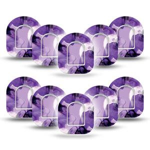 ExpressionMed Purple Storm Pod Mini Tape 10 Stickers and 10 Tapes, Moody Hues Overlay Patch Pump Design