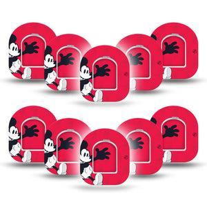 ExpressionMed Magical Mouse Omnipod Mini Tape 10-Pack Tape and 10-Pack Sticker Vintage Mickey Mouse Adhesive Tape Pump Design