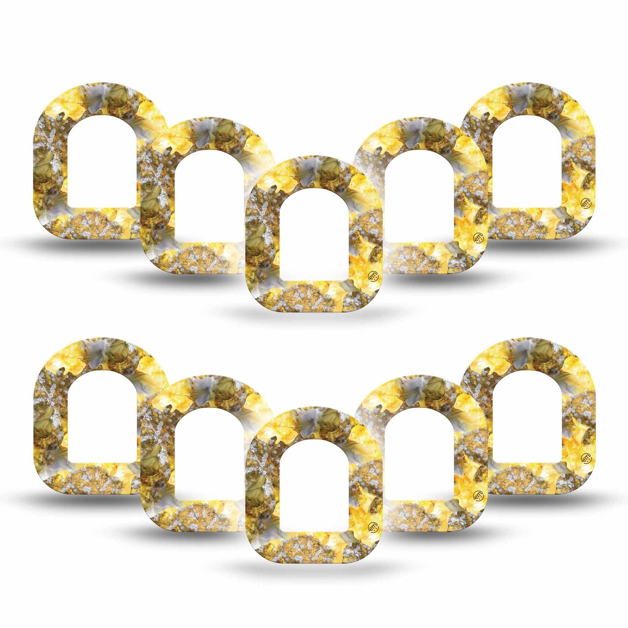 ExpressionMed Fall Camo Omnipod Mini Tape 10-Pack Yellow Leaf Blend In Adhesive Tape Pump Design