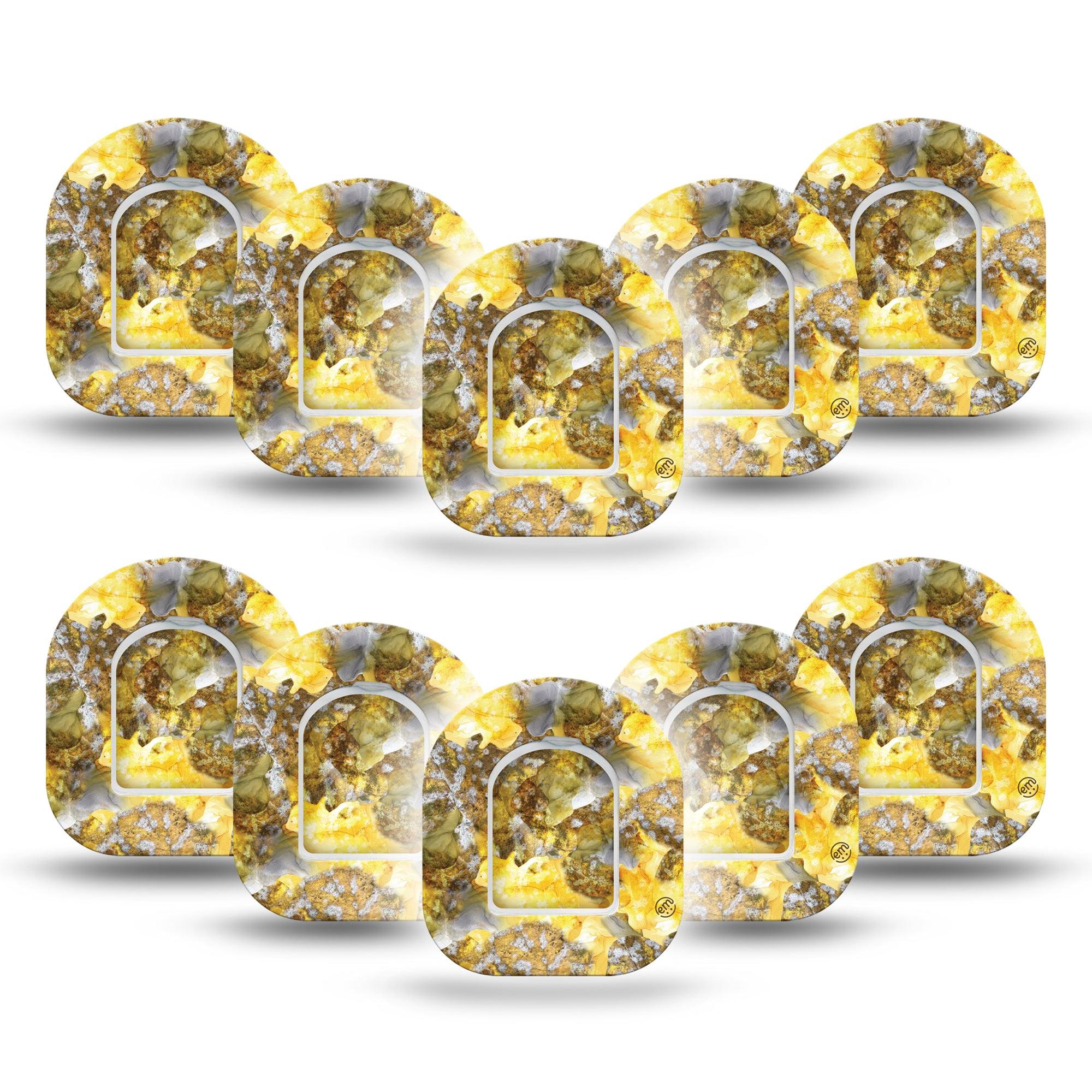 ExpressionMed Fall Camo Omnipod Mini Tape 10-Pack Tape and 10-Pack Sticker Nature Inspired Camo Adhesive Tape Pump Design