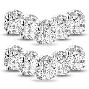 ExpressionMed Swift Omnipod Mini Tape 10-Pack Tape and 10-Pack Sticker Taylor Swift Reference Motifs Adhesive Tape Pump Design