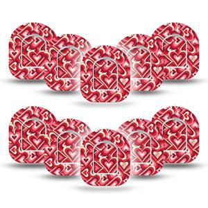 ExpressionMed Cherry Blossom Omnipod Mini Tape 10-Pack Tape Limewash Painted White Blooms, Adhesive Tape Pump Design
