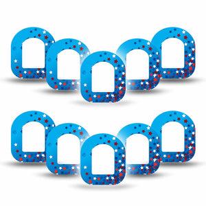 ExpressionMed Confetti Stars Omnipod Mini Tape 10-Pack Tape Star Sprinkles, Adhesive Tape Pump Design