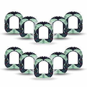 ExpressionMed Luna Moth Omnipod Mini Tape 10-Pack Tape Long-Tailed Moth, Adhesive Tape Pump Design