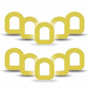 ExpressionMed Butter Yellow Omnipod Mini Tape, 10-Pack Tape Calming Yellow Tone, Adhesive Tape Pump Design