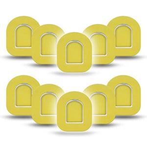 ExpressionMed Butter Yellow Omnipod Mini Tape, 10-Pack Tape and 10-Pack Sticker Calming Yellow Tone, Adhesive Tape Pump Design