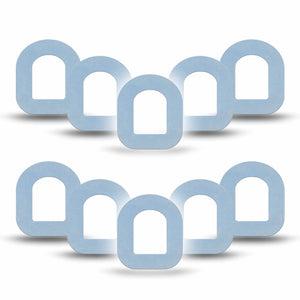 ExpressionMed Light Wash Jeans Omnipod Mini Tape, 10-Pack Tape Light Blue Jean Inspired Blue, Adhesive Tape Pump Design
