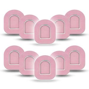 ExpressionMed Baby Pink Omnipod Mini Tape, 10-Pack Tape and 10-Pack Sticker Solid Baby Pink, Adhesive Tape Pump Design
