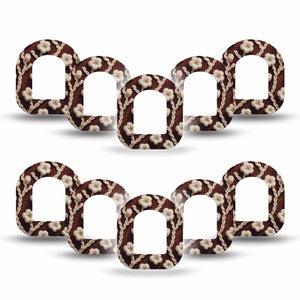 ExpressionMed Cozy Sweater Omnipod Mini Tape, 10-Pack Tape Ivory Knitted Inspired Florals, Adhesive Tape Pump Design