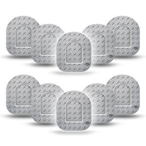 ExpressionMed Grid Iron Pod Mini Tape 10-Pack Tape and Sticker, Athletic Design Adhesive Tape Pump Design