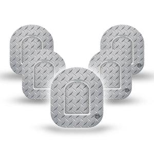 ExpressionMed Grid Iron Pod Mini Tape 5 Stickers and 5 Tapes, Game Day Spirit Adhesive Patch Pump Design