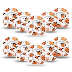 ExpressionMed Pumpkins Pod Mini Tape 10-Pack Stickers and 10-Pack Tapes, Jack-o'-lanterns Fixing Ring Tape Pump Design