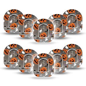 ExpressionMed Halloweeny Pod Mini Tape 10 Stickers and 10 Tapes, Trick-or-Treat Excitement Adhesive Patch Pump Design