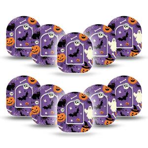 ExpressionMed Happy Halloween Omnipod Mini Tape 10-Pack Tape and 10-Pack Sticker Halloween Concept Decorations Adhesive Tape Pump Design
