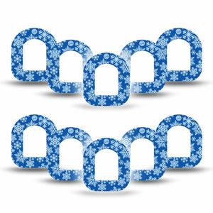 ExpressionMed Snowflake Pod Mini Tape 10-Pack, Icy Design Overlay Patch Pump Design